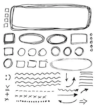 Oval, round, rectangular and square frames and labels. Stock Illustration