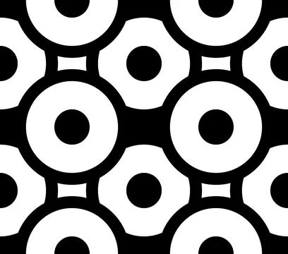 Oval shape black and white geometrical pattern background Illustrazione stock