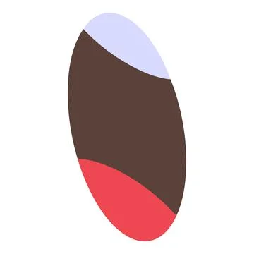 Oval shape combining brown, red and lavender colors Stock Illustration