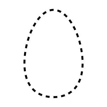 Oval shape dashed symbol vector icon for creative graphic design ui element i Stock Illustration