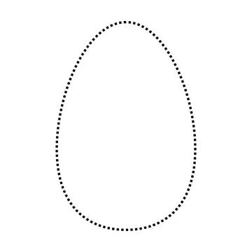 Oval shape dotted symbol vector icon for creative graphic design ui element Stock Illustration