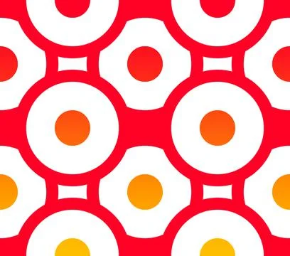 Oval shape geometrical bright red colored pattern background Stock Illustration