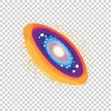 Oval Shape With Scattered Star Sparkles Circle Silhouette 스톡 일러스트