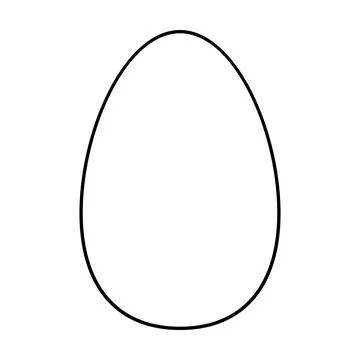 Oval shape symbol vector icon outline stroke for creative graphic design ui Stock Illustration