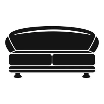 Oval sofa icon, simple style Stock Illustration