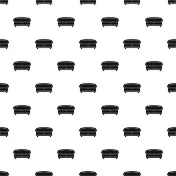 Oval sofa pattern seamless Stock Illustration