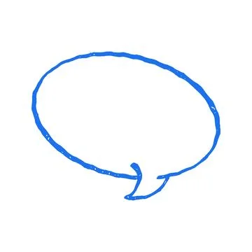 Oval Speech Bubble For Dialogue Hand Drawn In A Comic Vector Illustration Sty Stock Illustration