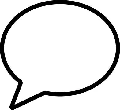 Oval speech bubble icon for chat comment 스톡 일러스트