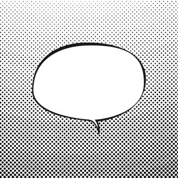Oval Speech Bubble on Pop Art Background Illustrazione stock