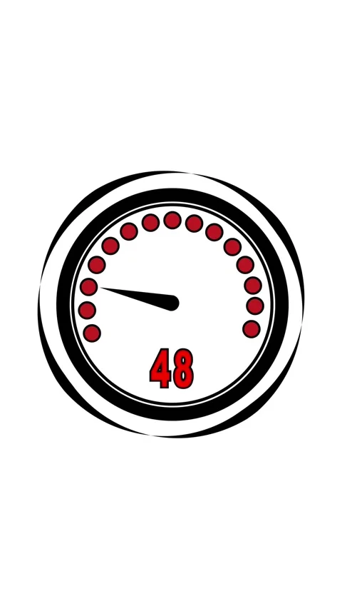 Oval Speedometer Gauge with Red Dots and Number 20 on animated White Backgr.. Stock Footage 344733146
