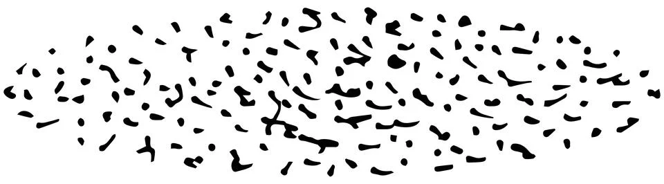 Oval with spotted dot texture. Black vector grainy noisy brush Stock Illustration