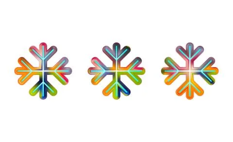 Oval strips geometric snowflake icon. Trendy gradient shapes composition Stock Illustration