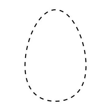 Oval symbol dashed shape vector icon for creative graphic design ui element Stock Illustration