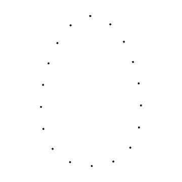 Oval symbol dotted shape vector icon for creative graphic design ui element  Stock Illustration