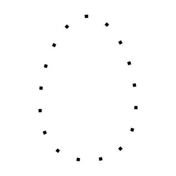 Oval symbol dotted shape vector icon for creative graphic design ui element  Stock Illustration