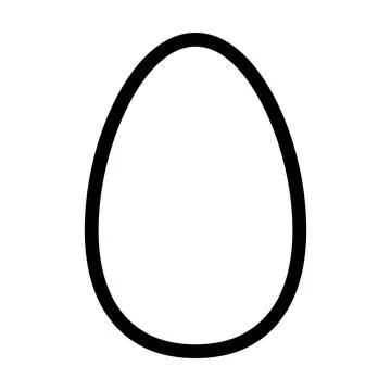 Oval symbol shape vector icon outline stroke for creative graphic design ui  Stock Illustration