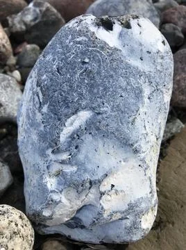 Oval unique marble rock Stock Photos