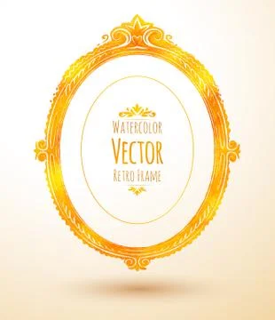 Oval vintage frame Stock Illustration