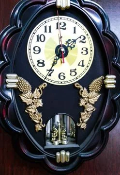 Oval wall clock Stock Photos