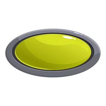 Oval yellow button with grey border creating a modern interface element Stockillustratie