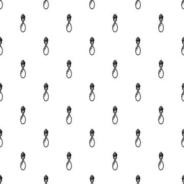 Oval zip icon, simple style 库存插图