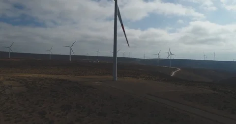 OVALLE -  WINDMILL - DRONE Stock Footage 89010582