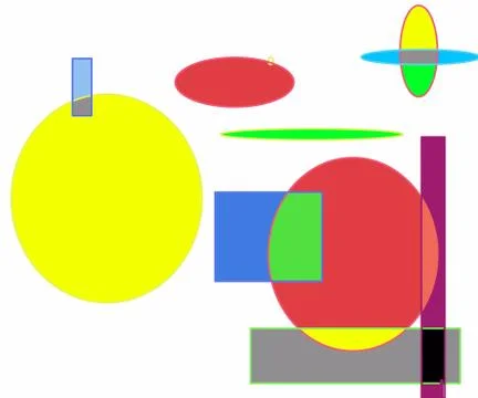 Ovals and rectangles Stock Illustration