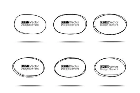 Ovals set Stock Illustration