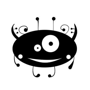 Ovalshaped monster  Illustrazione stock