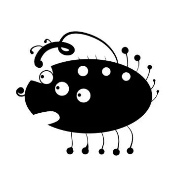 Ovalshaped monster  스톡 일러스트