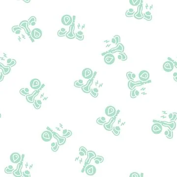 Ovarian bleeding glyph seamless pattern sign Stock Illustration