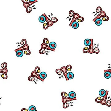 Ovarian bleeding vector seamless pattern sign イラスト素材