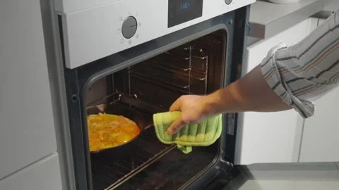 Oven-baked eggs Stock Footage 271616600