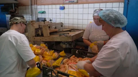 The oven in the bakery. Hot fresh bread leaves the industrial oven in a bakery. Stock Footage 223910590