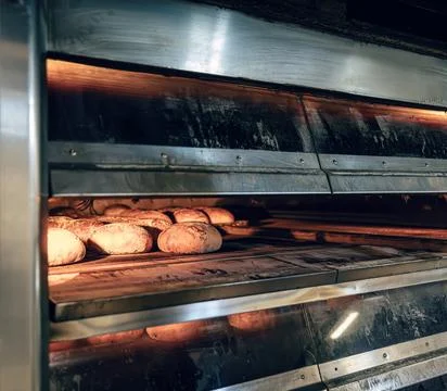 Oven in the bakery. Stock Photos