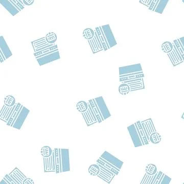 Oven cleaning glyph seamless pattern Stock Illustration