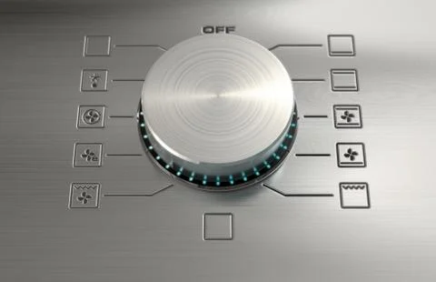Oven dials closeups Stock Illustration
