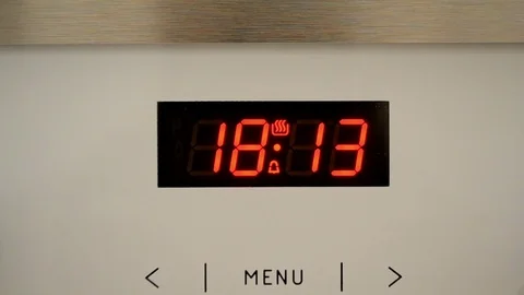 Oven digital clock Video stock 83009113