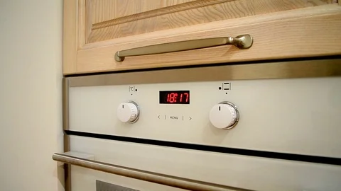 Oven digital clock Video stock 83009512