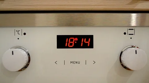 Oven digital clock Video stock 83010145