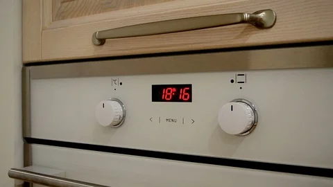 Oven digital clock Video stock 83010417