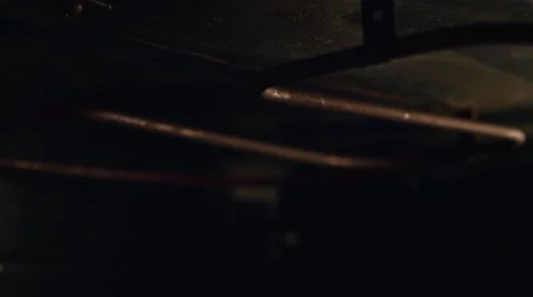 Oven elements glowing red hot Stock Footage 49923144