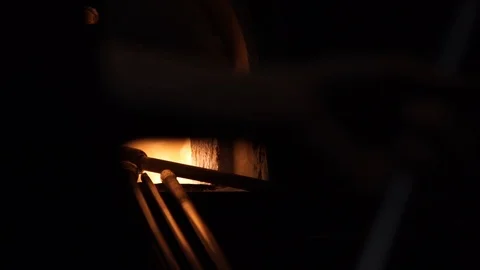 Oven fire hot melt Stock Footage 89505057
