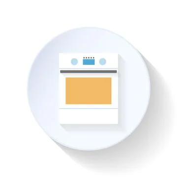 Oven flat icon Stock Illustration