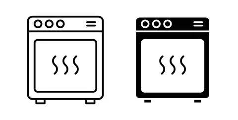 Oven icon Illustration designs pack for Web Stock Illustration
