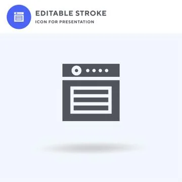 Oven icon vector, filled flat sign, solid pictogram isolated on white, logo Stock Illustration