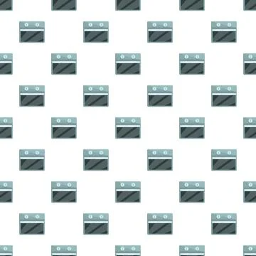 Oven kitchen appliance seamless pattern background cooking Stock Illustration