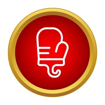 Oven mitt icon showing kitchenware and cooking Stock Illustration