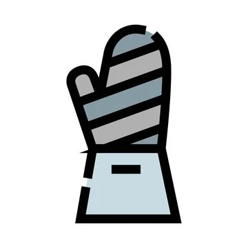 Oven mitt protecting hands while baking and cooking Иллюстрация