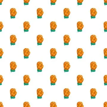 Oven mitt seamless pattern for cooking and kitchen backgrounds Stock Illustration